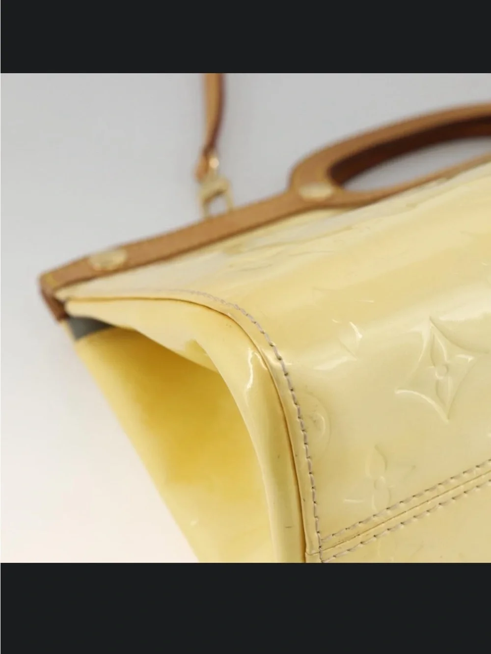 Louis Vuitton Roxbury Drive Perle Monogram Vernis Patent Leather Bag Strap